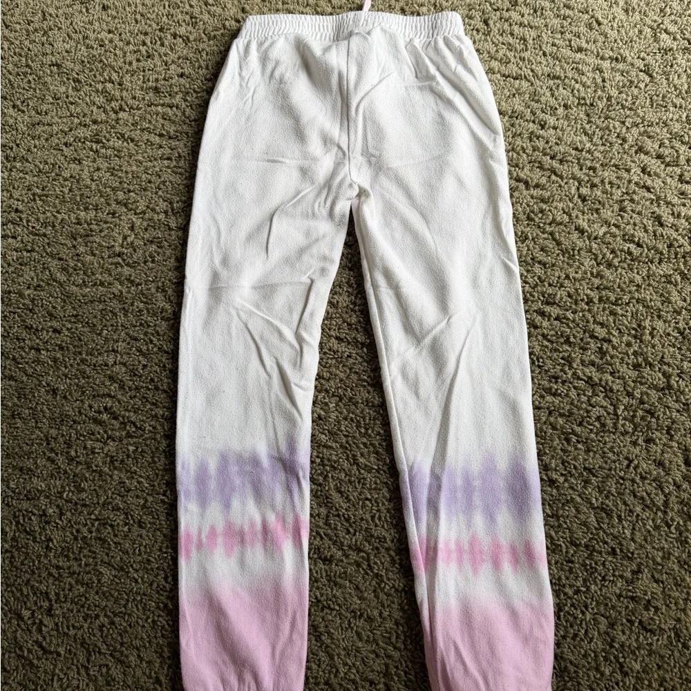 btween Loungewear Kids Set with Pink & Purple Tie-Dye Accents- size 8 - Picture 10 of 12